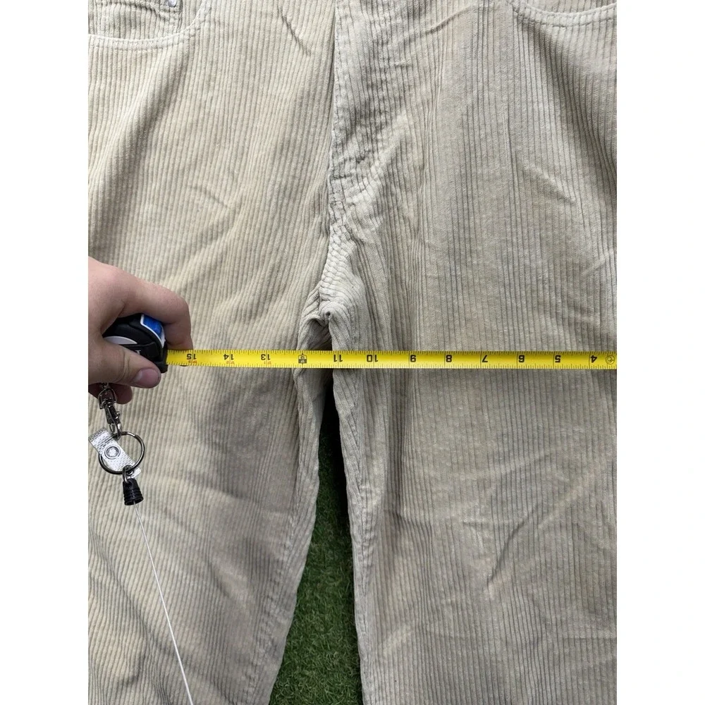 Vintage Levis SilverTab Baggy Corduroy Pants Mens 36x32 Cream White 90s Baggy